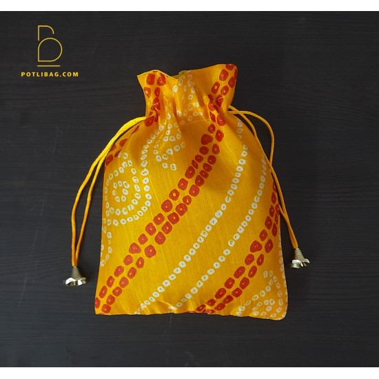 Bandhani Print Potli Bags Rajasthani Potli Bags Shagun Pouch Return Gifts Beaded Potli Bag Designer Potli Bags Patola Print Potli Bags - 10 Pcs Set